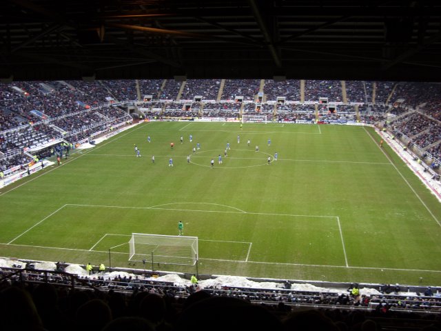 View from the top of the Gallowgate Stand vs Chelsea